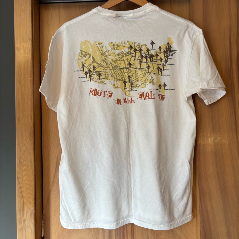 Motley Crue Concert shirt, route of all evil tour shirt, 2006 t shirt, tour map